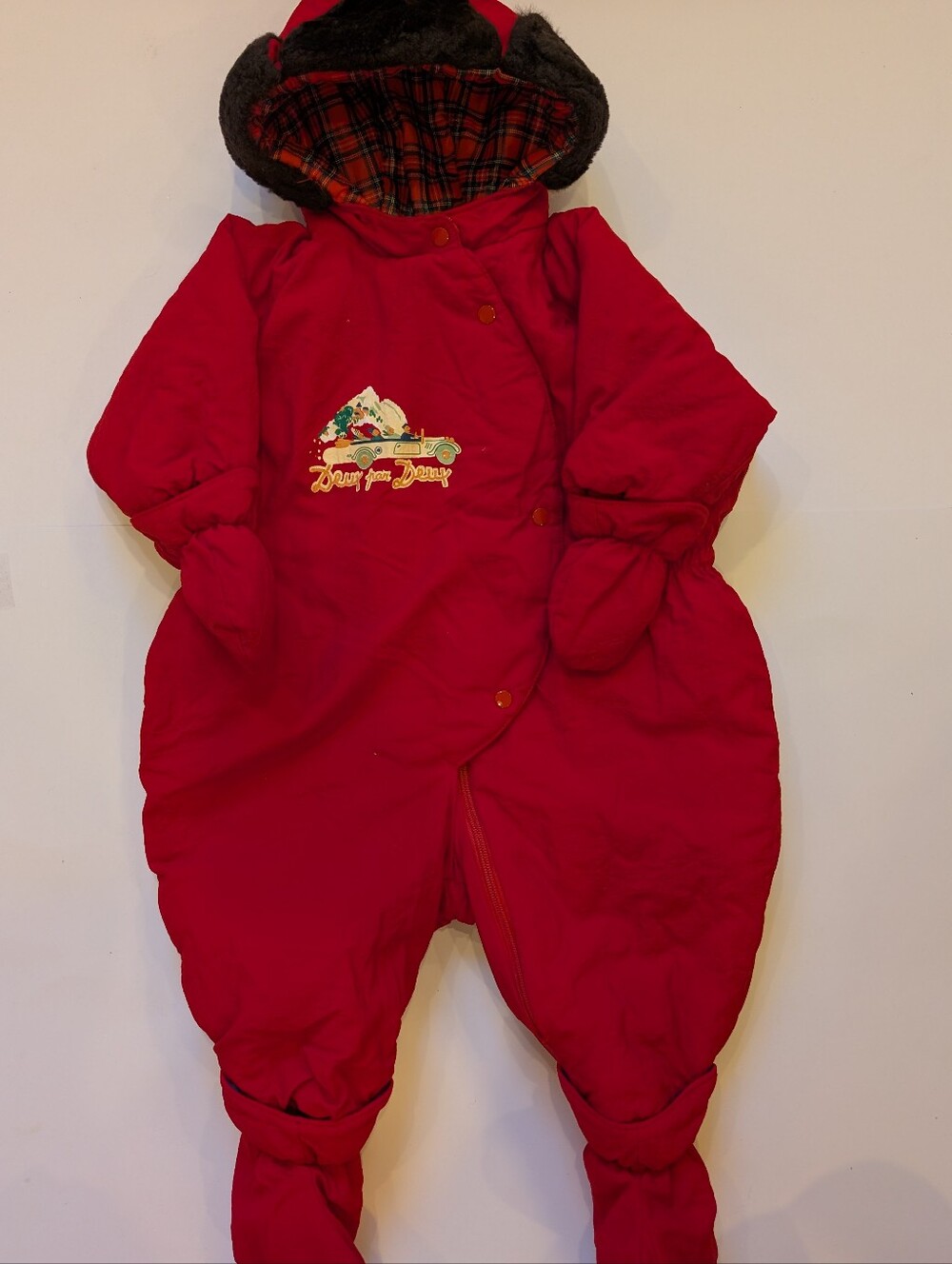 Vintage Deux Par Deux Bunting Snowsuit 12M
